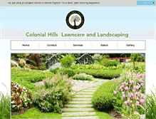 Tablet Screenshot of colonialhillslawncare.com